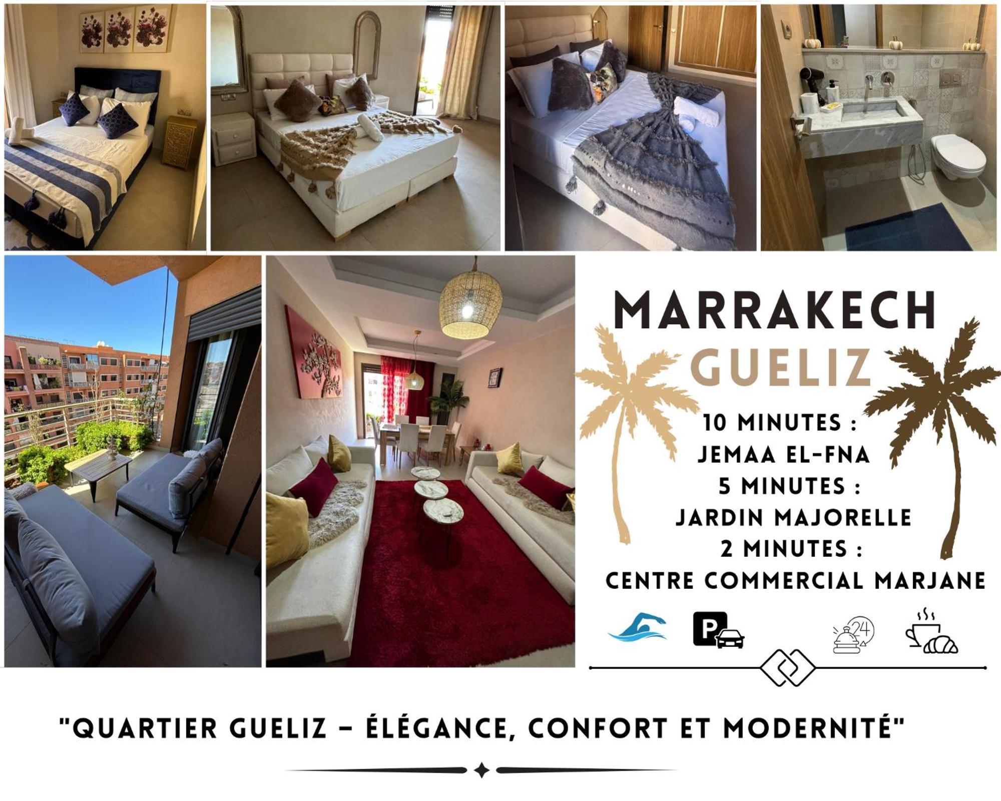 Appartement Neuf Climatise, Centre Marrakech. Marrakesh Esterno foto